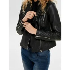 Giacca Di Pelle Da Donna Only Gemma Imitation Cuir Biker -Trussardi Negozio 15153079 2749871 6