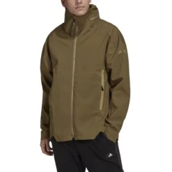 Giacca Impermeabile Adidas Terrex Ct Myshelter Rain.rdy -Trussardi Negozio adidas h65698 4 apparel on model front view white