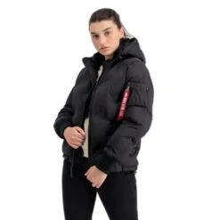 Bomber Da Donna Con Cappuccio E Logo Alpha Industries