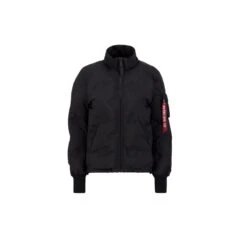 Bomber Da Donna Con Cappuccio E Logo Alpha Industries -Trussardi Negozio alpha industries 108005 03 alpha industries hooded logo puffer wmn bust front 001