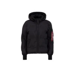 Bomber Da Donna Con Cappuccio E Logo Alpha Industries -Trussardi Negozio alpha industries 108005 03 alpha industries hooded logo puffer wmn bust front
