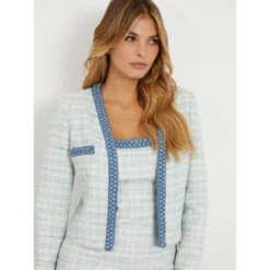 Blazer Da Donna Guess Tosca -Trussardi Negozio guess w4rn38 wfwv2 fb2y light blue boucle co 6