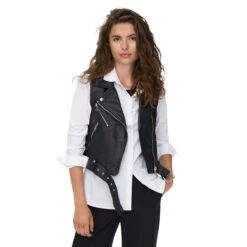 Giacca Senza Maniche In Similpelle Da Donna Only Vera -Trussardi Negozio only 15239240 3712965 4