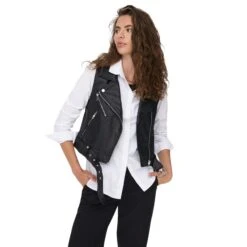 Giacca Senza Maniche In Similpelle Da Donna Only Vera -Trussardi Negozio only 15239240 3712965 6