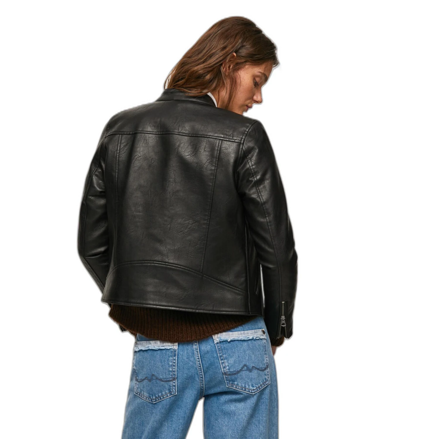 Giacca Di Pelle Da Donna Pepe Jeans Axia 2 Giacca Di Pelle Da Donna Pepe Jeans Axia - immagine 2