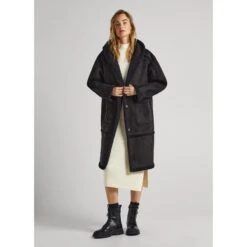 Cappotto Da Donna Pepe Jeans Rory -Trussardi Negozio pepe jeans pl402294 999 black 4