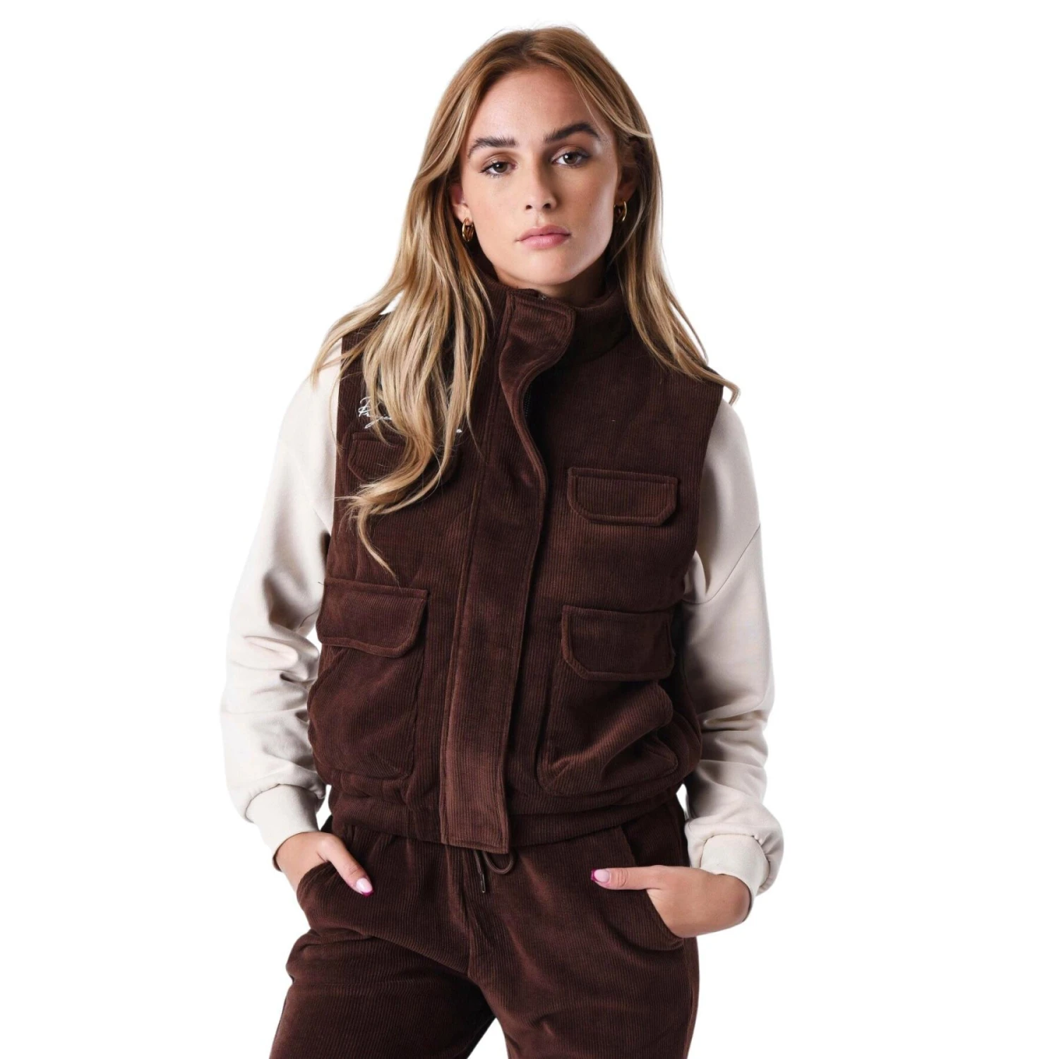 Piumino Donna Senza Maniche Effetto Velluto Project X Paris 2 Piumino Donna Senza Maniche Effetto Velluto Project X Paris - immagine 2