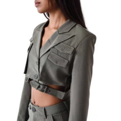 Blazer Corto Da Donna In Stile Cargo Project X Paris -Trussardi Negozio project x paris f223157 og og 3