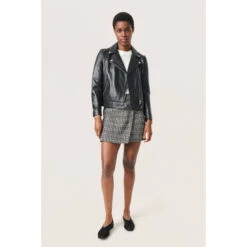 Giacca Di Pelle A Maniche Lunghe Da Donna Soaked In Luxury Maeve -Trussardi Negozio soaked in luxury 30403641 40050 2