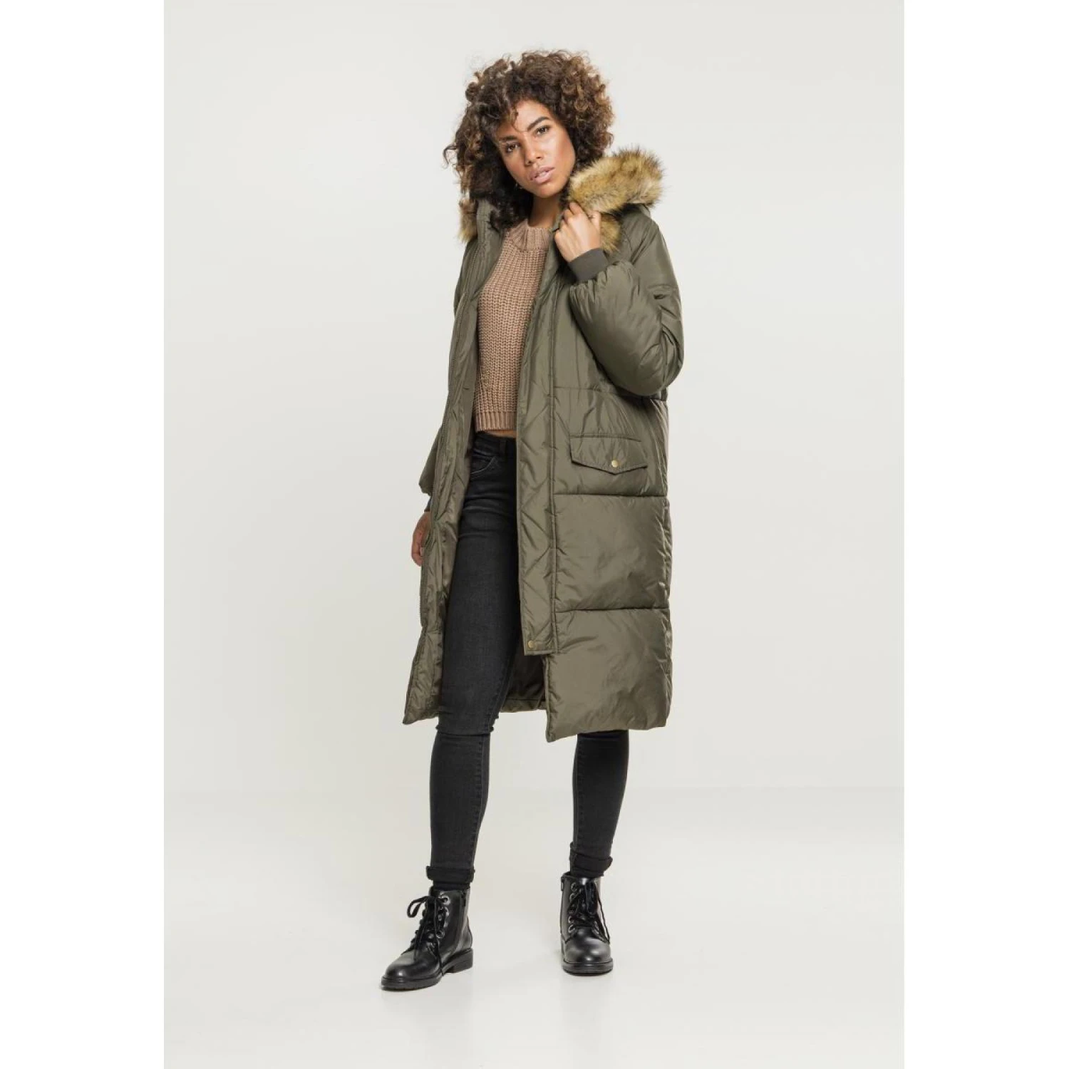 URBAN CLASSICS Cappotto Parka Urban Classic Oversize Da Donna 11 URBAN CLASSICS Cappotto Parka Urban Classic Oversize Da Donna - immagine 11