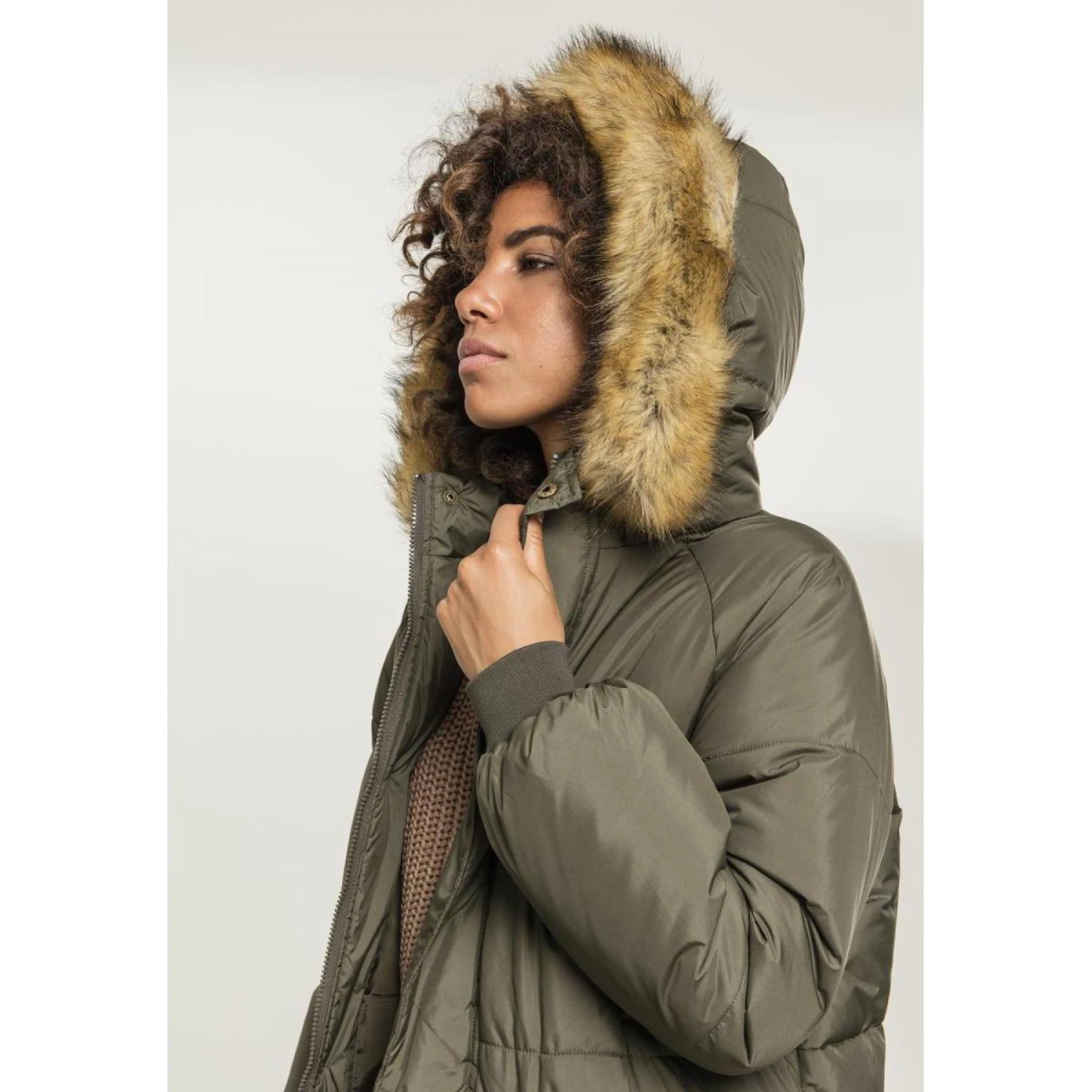 URBAN CLASSICS Cappotto Parka Urban Classic Oversize Da Donna 14 URBAN CLASSICS Cappotto Parka Urban Classic Oversize Da Donna - immagine 14