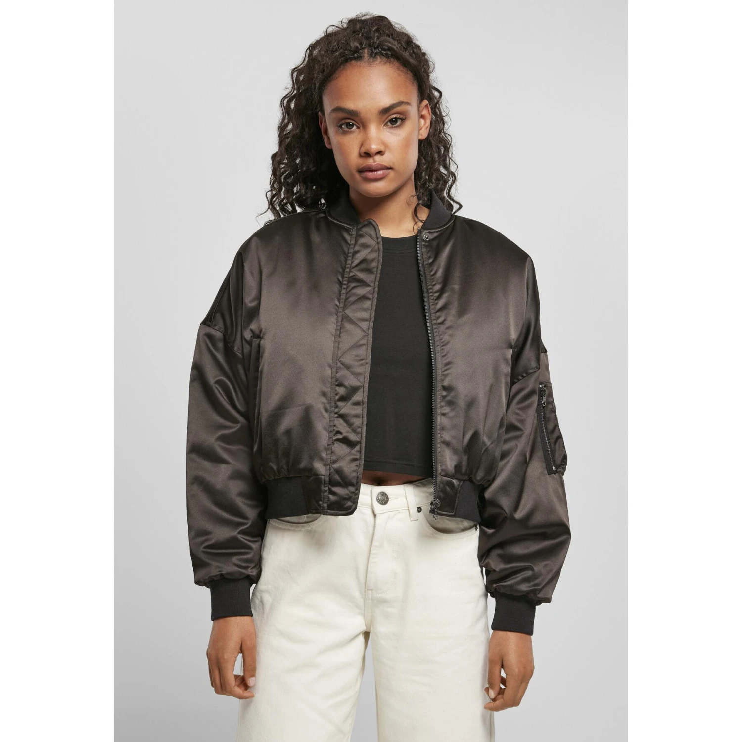Bomber Da Donna Urban Classics Oversized Satin 4 Bomber Da Donna Urban Classics Oversized Satin - immagine 4