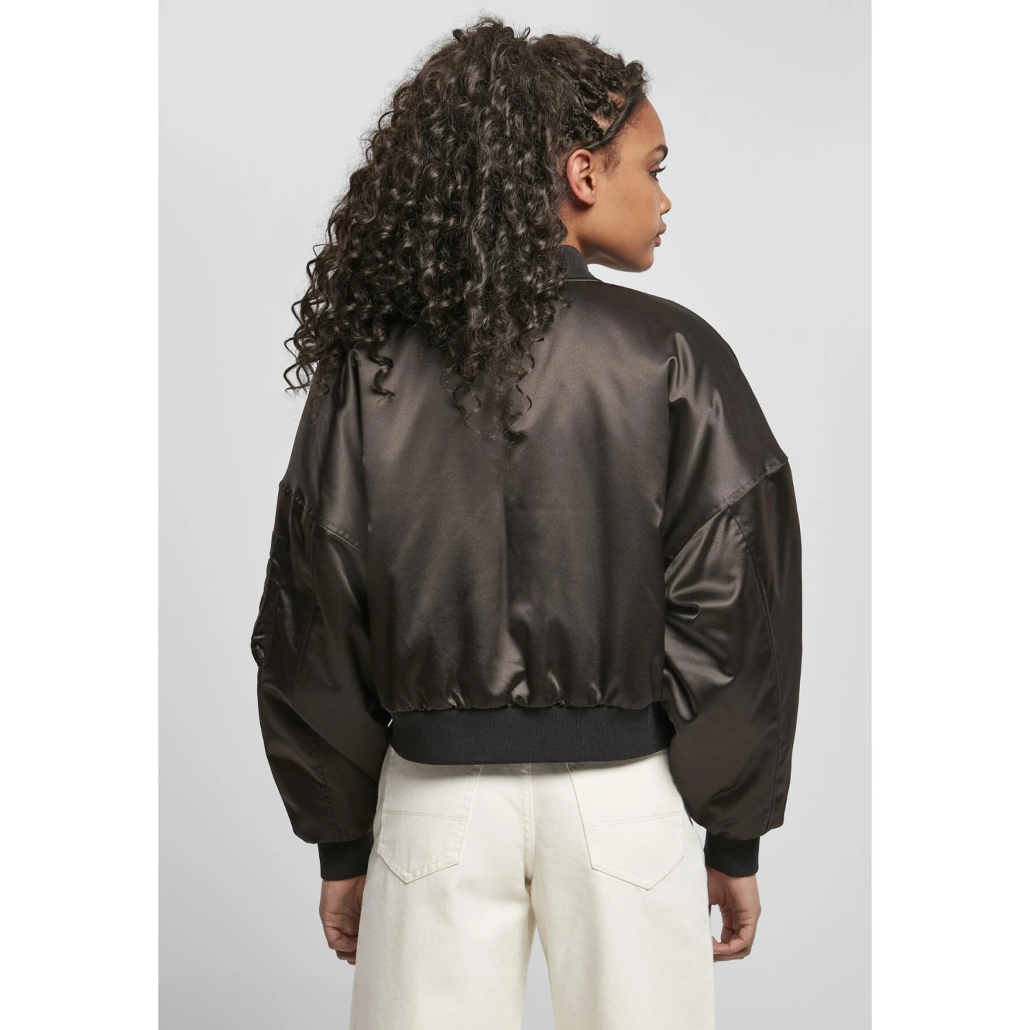 Bomber Da Donna Urban Classics Oversized Satin 5 Bomber Da Donna Urban Classics Oversized Satin - immagine 5