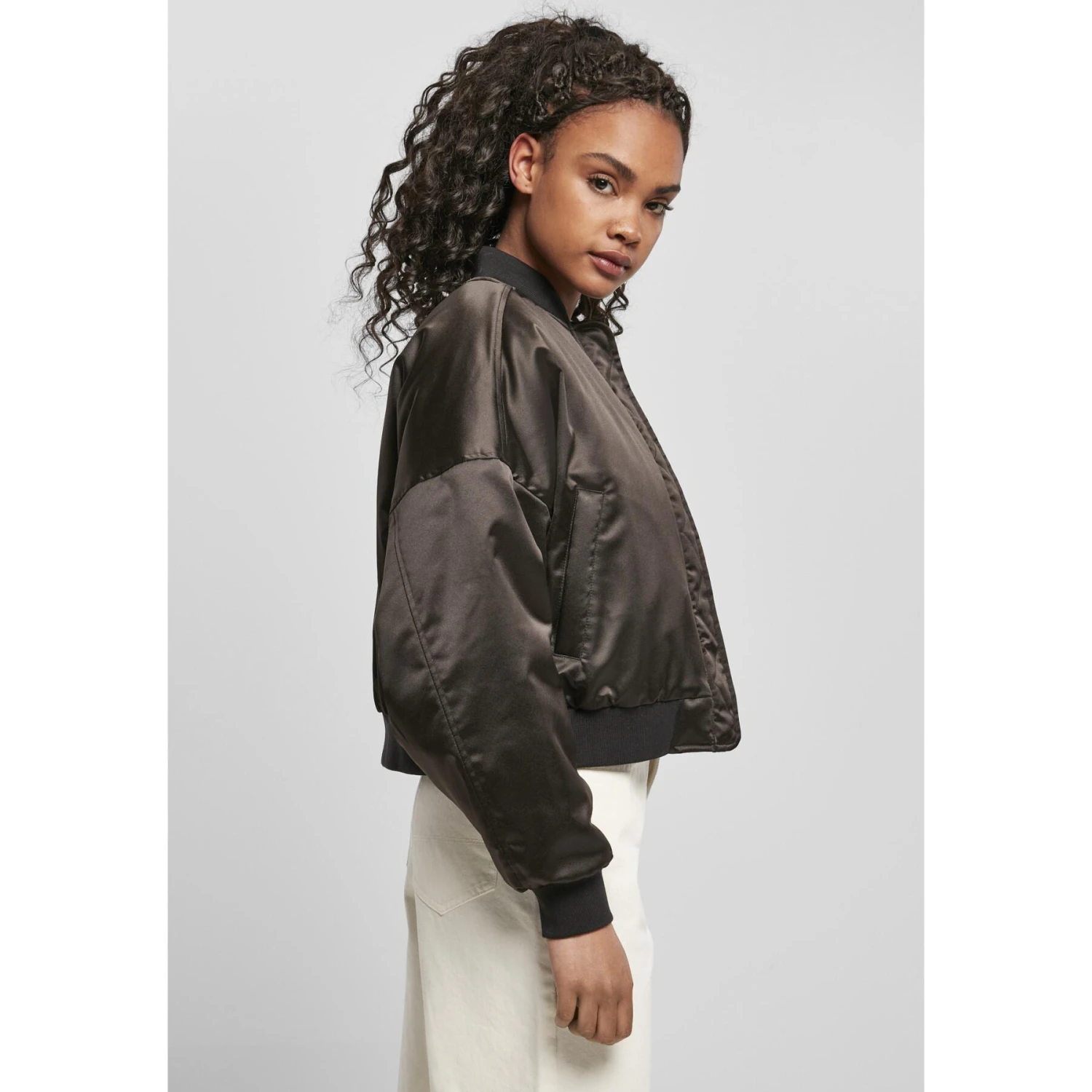 Bomber Da Donna Urban Classics Oversized Satin 7 Bomber Da Donna Urban Classics Oversized Satin - immagine 7