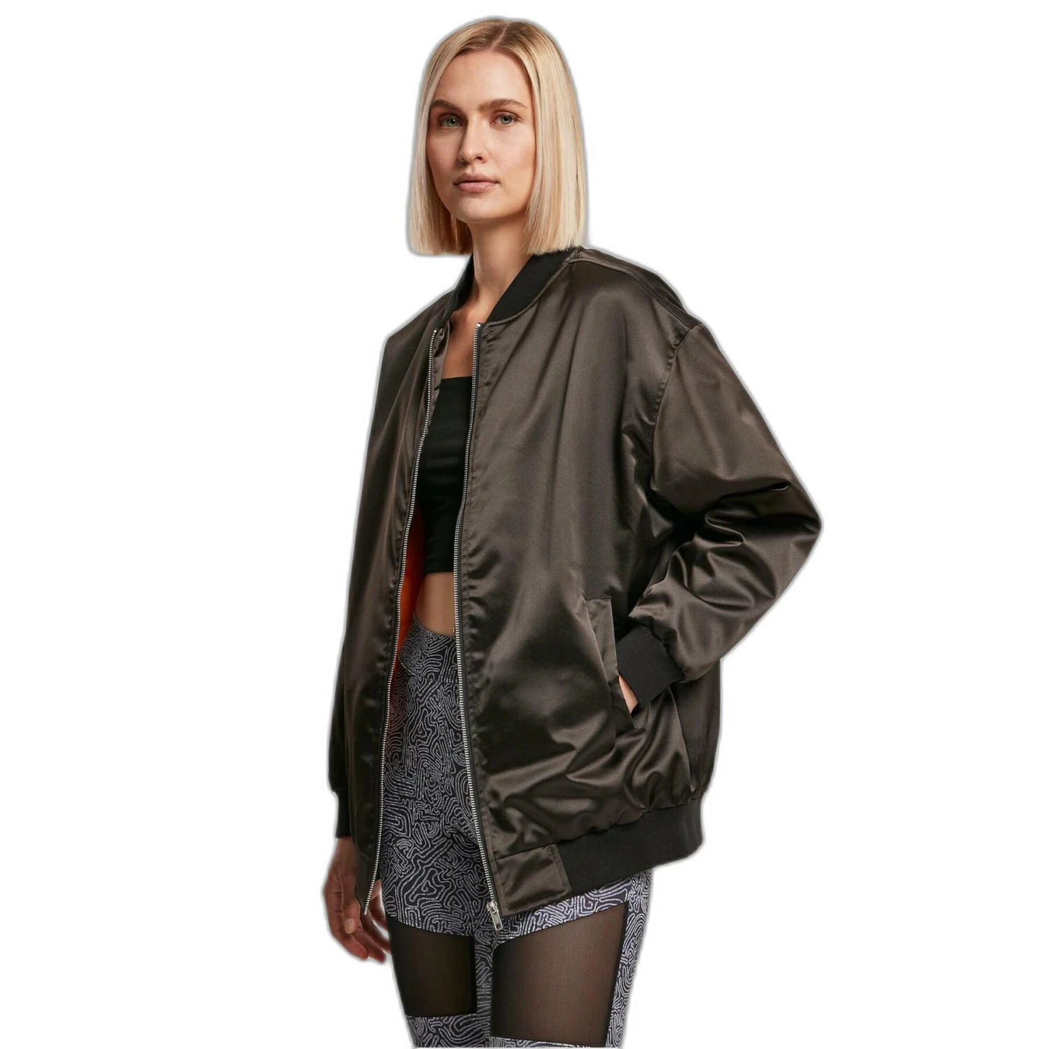 Bombers In Raso Da Donna Urban Classics Oversized GT 3 Bombers In Raso Da Donna Urban Classics Oversized GT - immagine 3