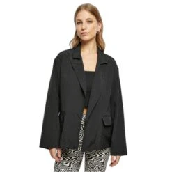 Blazer Oversize Da Donna In Nylon Increspato Urban Classics GT 12 Blazer Oversize Da Donna In Nylon Increspato Urban Classics GT -Trussardi Negozio urban classics tb5049 00007 0 1