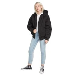 Giacca Impermeabile Da Donna Volcom Wernan -Trussardi Negozio volcom b1732206 blk 3